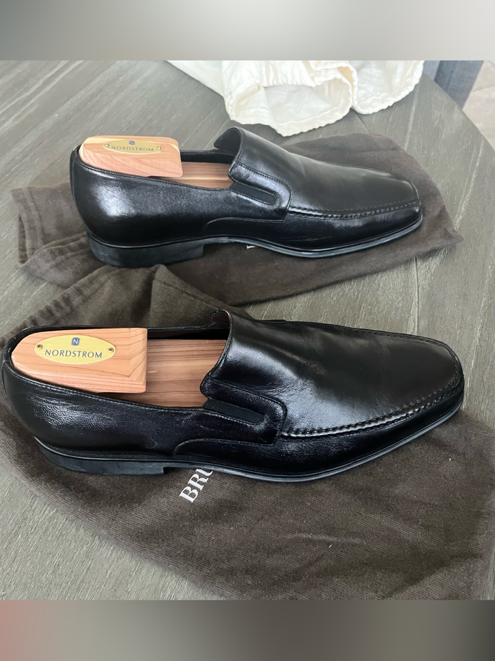 Bruno Magli Raging Men's Loafers Dress Shoes Black Leather Slip On US 8.5  $395 - Picture 2 of 9